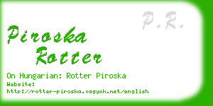 piroska rotter business card